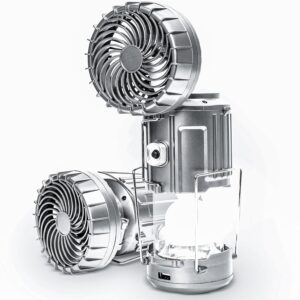 6 in 1 Portable Outdoor LED Camping Lantern With Fan