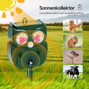 Solar Animal Repellent Ultrasonic Outdoor