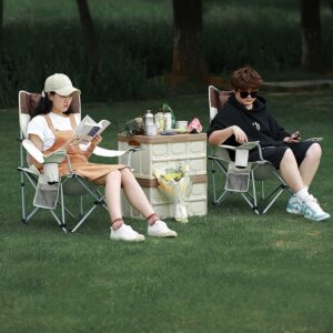 Folding Camping Chair with Footrest